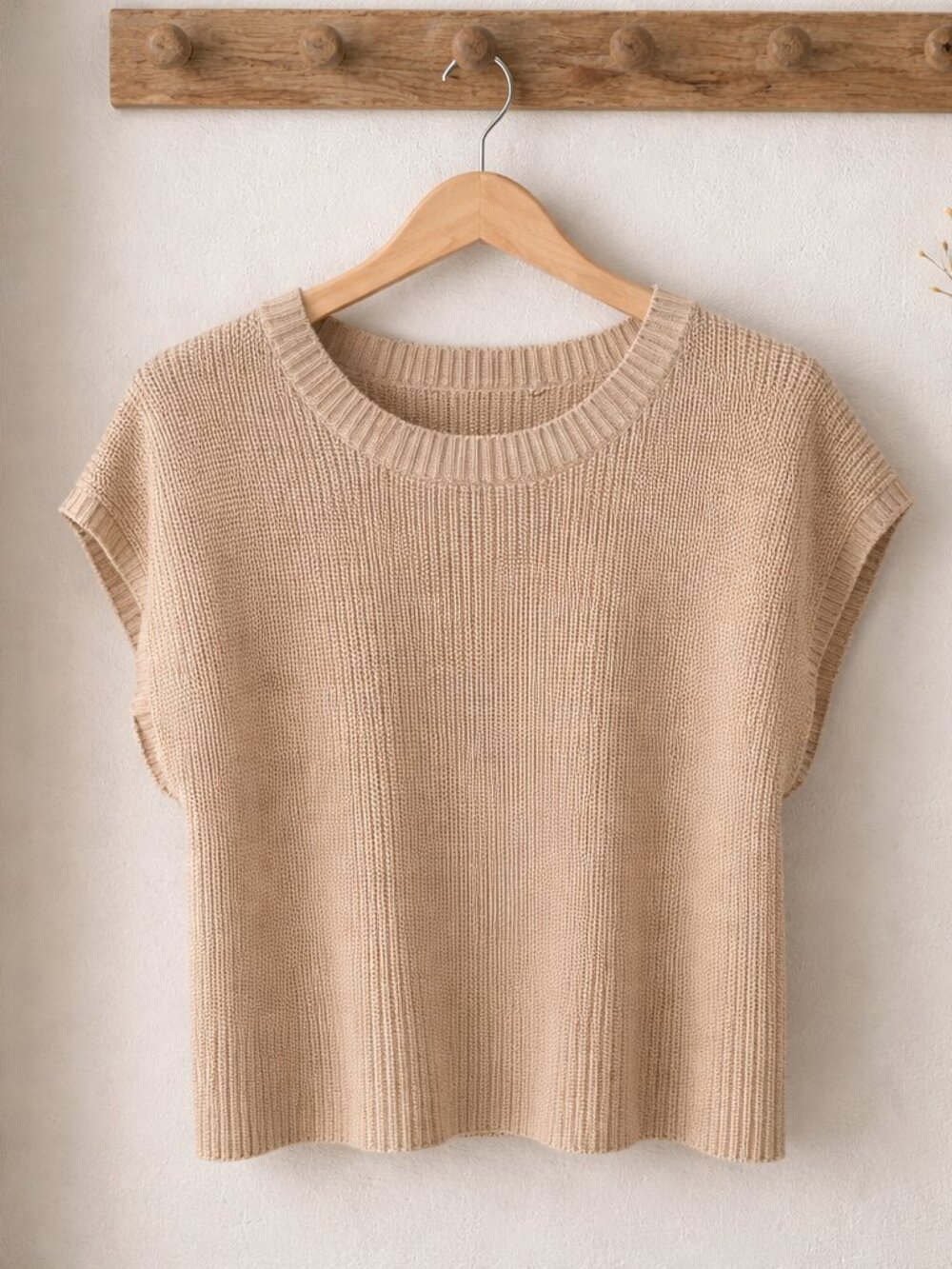 The Workshop Beige Knit Top Size Small
